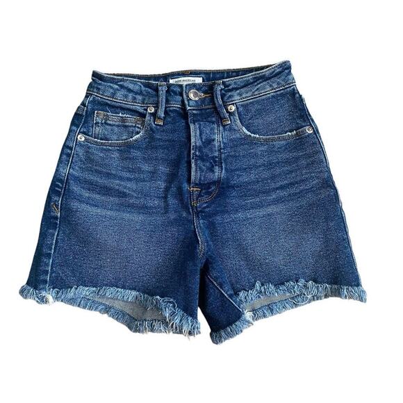 Good American Distress High Waist Denim Summer Short - Picture 1 of 5